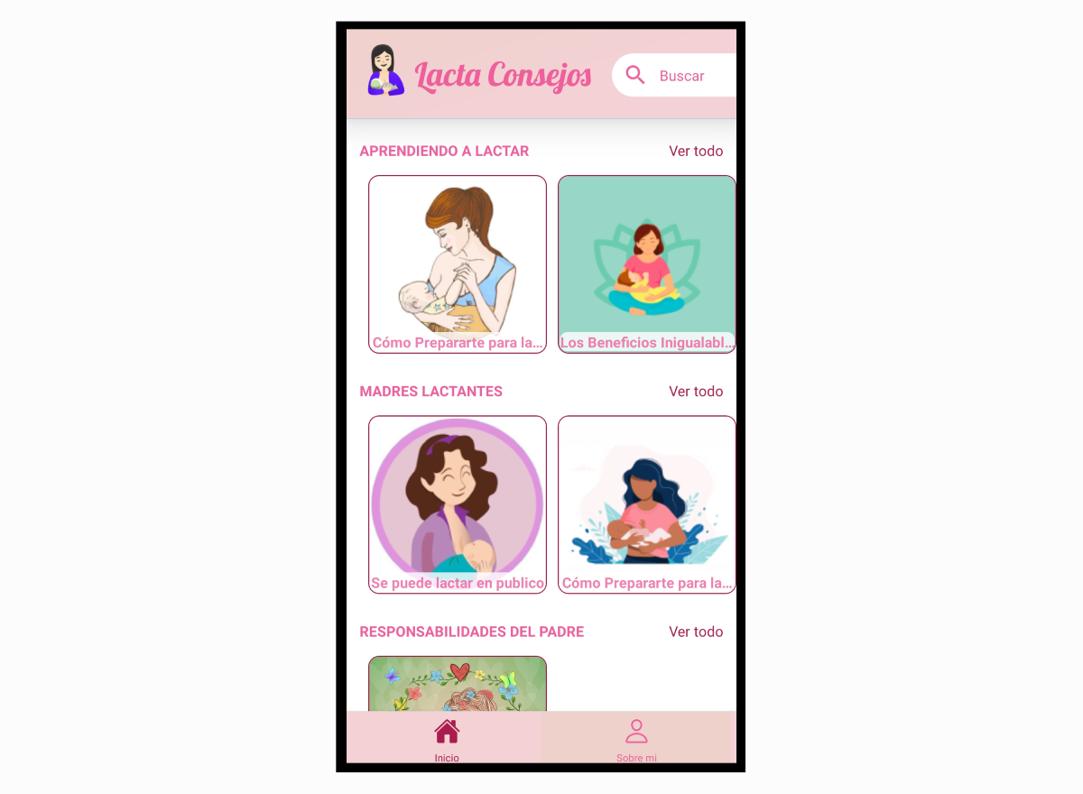 Lacta Consejos mobile app screenshot